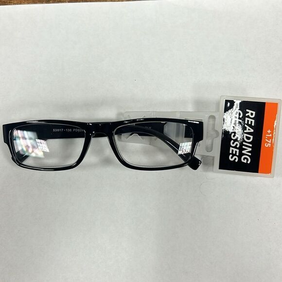 Reading Glasses +1.75.. Set of 3 pair. Black. EG109 - Picture 2 of 4